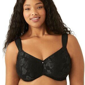 Wacoal Awareness Full Figure Underwire Bra 40DD or 38D Black - 85567 - NWT